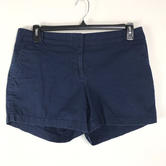J. Crew Factory Broken-In Chino Short Women's Size 12 Blue 100% Cotton Summer - Picture 1 of 10
